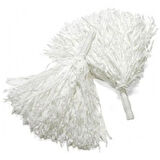 1 Çift ( 2 Adet ) Beyaz Renk 23 Nisan Gösteri Ponponu