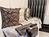 NİVEMESHOME ELYAF DOLGULU KIRLENT 45X45 MATEO 67-02 TURUNCU-KAHVE
