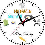 Mutfağın Sultanı Hediye Temalı Cam Duvar Saati