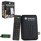SUNGATE Wİ-Fİ ULTRA HD Uydu Alıcı Mini Full Hd Dahili Wifi Youtube Ucast Iks Hediye Free İptv