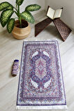 Taşınabilir Ipek Dokulu Keseli Seccade Kilim Desen S1001113