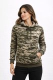 Modi Green Kamuflaj Desenli 2 İplik 4 Mevsim Kapüşonlu Kanguru Cepli Hoodie Sweatshirt - Kamuflaj