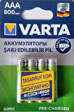 4 Adet Ready To Use 800mah Ni-mh Aaa Şarjlı Ince Pil