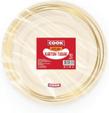 Cook Karton Tabak, Orta Boy, 19 cm, 10 Adet, Tek Kullanımlık