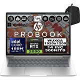 Hp Probook 440 G11 Intel Core Ultra 7 155H Ddr5 96GB 2tb SSD Geforce Rtx 2050-4GB 14" Wuxga IPS Windows 11 Pro Taşınabilir Bilgisayar 9Y7C4ETP33 + Zetta Çanta