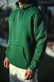 Modi Green Üç İplik Penye Kapşonlu Basic SweatShirt - Haki