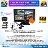 Karavan Kamera Seti 4 Kameralı 10 inç Dokunmatik Ekranlı 256 GB SD Destekli Tak Kullan 