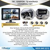 Kayıtlı 10" Dört Kameralı 256 GB SD Destekli AHD Tır Kamyon ve İş Makinaları için 12 - 24 Volt Tak K