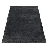 Süpersoft Peluş Shaggy Halı düz renkli Grey Çocuk Odası Oturma Odası Salon Mutfak Halısı