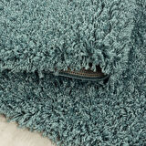 Yuvarlak Soft Shaggy Halı Salon oturma mutfak halısı yumuşak yüksek havlı düz Aqua pastel Mavi