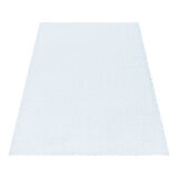 Soft Shaggy Halı Salon oturma mutfak halısı yumuşak yüksek havlı düz beyaz renkli