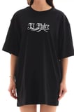 Modi Green Unisex Bisiklet Yaka Baskılı Oversize T-Shirt - Siyah