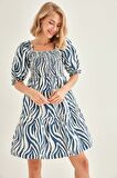 Zebra Desen Gipeli Elbise