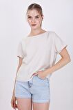 Kısa Kollu Crop Bluz
