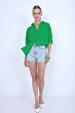 Basic Oversize Önden Cepli Gömlek