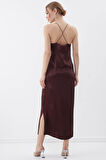 İp Askılı Uzun Elbise