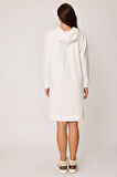 Kapüşonlu Önü Cepli Örme Elbise