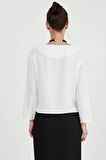 Düşük Omuz Hakim Yaka Bluz