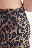 Leopar Desen Midi Boy Etek