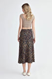 Leopar Desen Midi Boy Etek