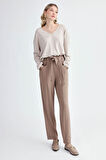 Beli Kuşaklı Modal Kumaş Salaş Pantolon