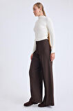 Pileli Geniş Paça Pantolon