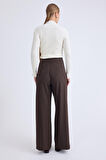 Pileli Geniş Paça Pantolon