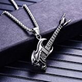 Herşey Nota Gitar Kolye Paslanmaz Çelik