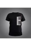 Unisex Siyah Piyano Tshirt
