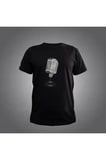 Mikrofon Siyah Tshirt Unisex