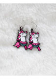 Herşey Nota Unicorn Küpe