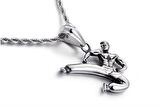 Kung Fu Unisex 925 Ayar Gümüş Kaplama Kolye