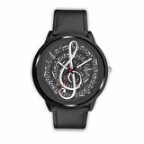 Sol Anahtar Melodi Nota Siyah Kol Saat Erkek Kadın