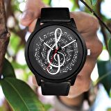 Sol Anahtar Melodi Nota Siyah Kol Saat Erkek Kadın