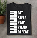 Herşey Nota Piyano  Unisex Tshirt