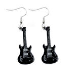 Herşey Nota Siyah Gitar Küpe