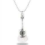 925 Ayar Gümüş Kaplama Klasik Gitar Kolye