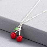 Kiraz Gümüş Kadın - Erkek Kolye