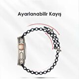 Polham Apple Watch 7-8 İle Uyumlu 41mm Marine Loop Silikon Kordon, Ultra Hafif ve Rahat Kayış