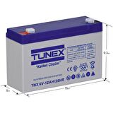 TUNEX 6V 12A 1,63 Kg Kuru Bakımsız Akü (151*50*94*100 Mm) TNX-6V12A