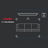 Leader H5873 1400W 5.1 Sinema Ses Sistemi