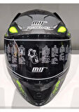 MTS Kask Mts Pro 801 Zombi Güneş Gözlüklü Grey/whıte/yellow