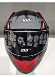 MTS Kask Mts Pro 801 Dreaka Güneş Gözlüklü Antresit/kırmızı