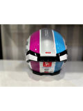 Mt Helmets Kask Mt Thunder 4 Sv Tears C8 Parlak Inci Beyaz/Pembe