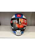 Mt Helmets Kask mt Thunder 4 Sv Luminence A7 Mat Beyaz/mavi