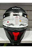 KASK SWAY SW-865 MAT SİYAH GÜNEŞ GÖZLÜKLÜ