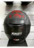 Sway Kask 816 Xamurai Mat Siyah/gri Full Face