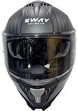 Sway Kask Sway Sw 865 Space Black Whıte Güneş Gözlüklü