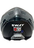Sway Kask Sway Sw 865 Space Black Whıte Güneş Gözlüklü