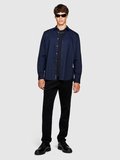 %100 Koton Slim Fit Fitilli Kadife Pantolon Erkek Siyah T-Shirt - 323A4SFRSF03D